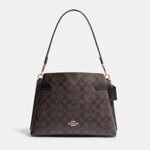 Euc Coach Outlet Hanna Shoulder Bag In Signature Canvas